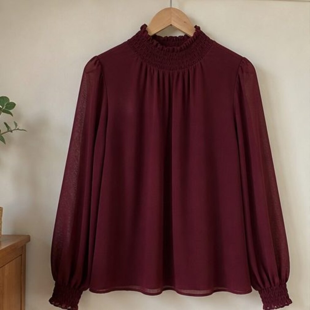 Black Ruffle Blouse